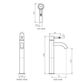 Parisi Tondo II High Basin Mixer with Curved Spout | Fucile